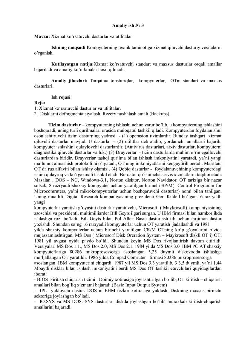 Amaliy ish № 3 1