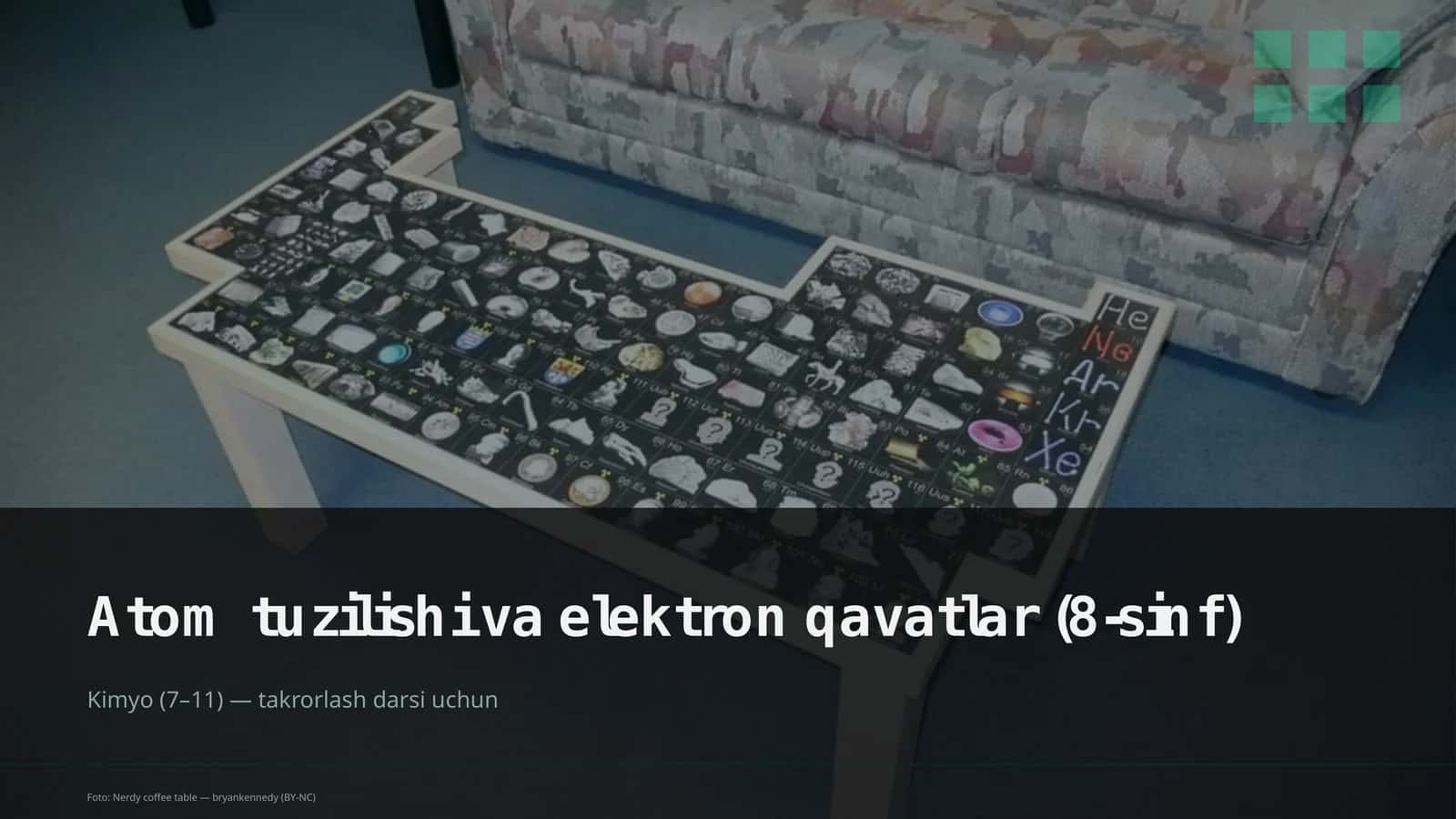 Atom tuzilishi va elektron qavatlar (8-sinf) 1