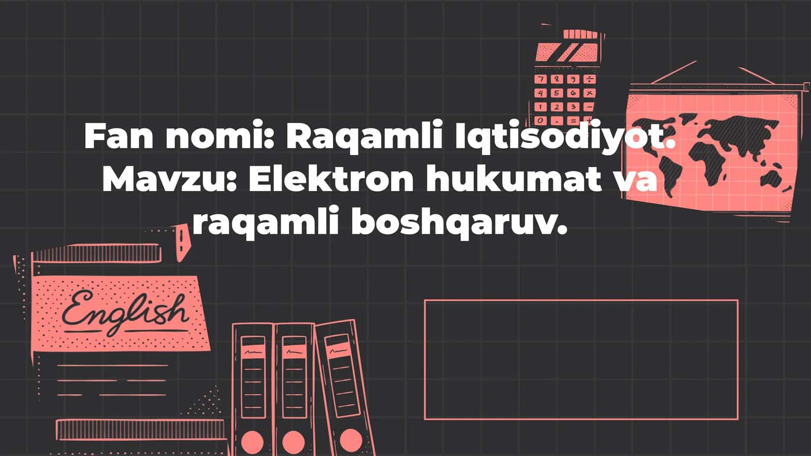 Elektron Hukumat: Asosiy Tamoyillar 1