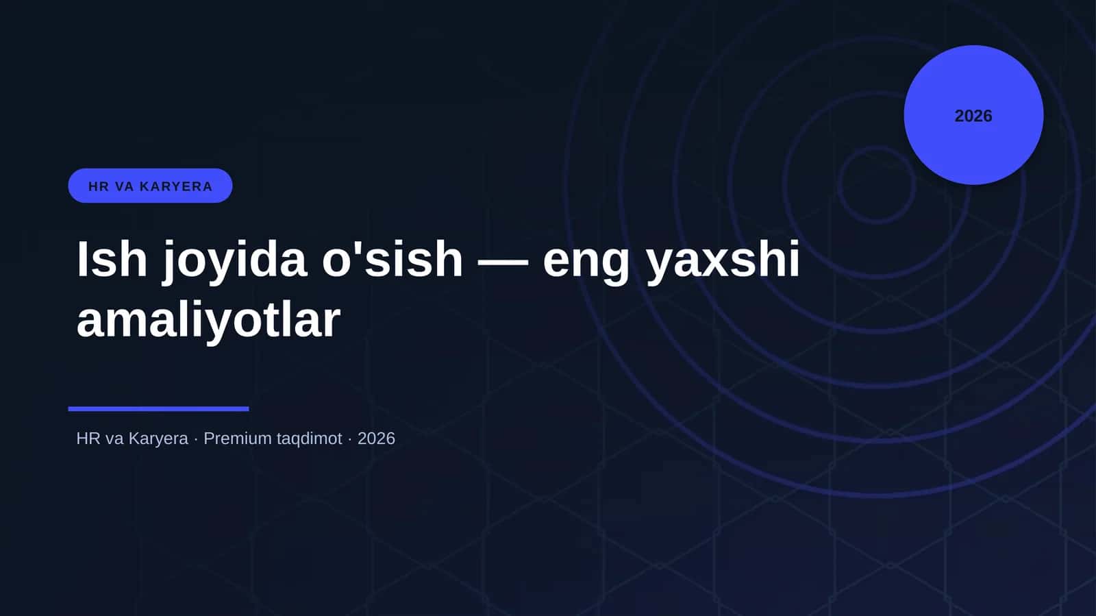 Ish joyida o'sish — eng yaxshi amaliyotlar 1