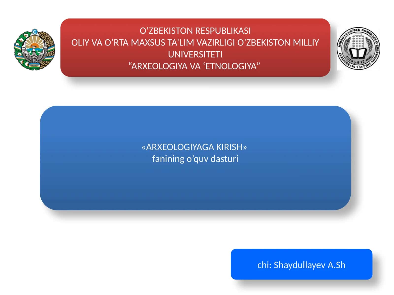 АRXEOLOGIYAGA KIRISH 1