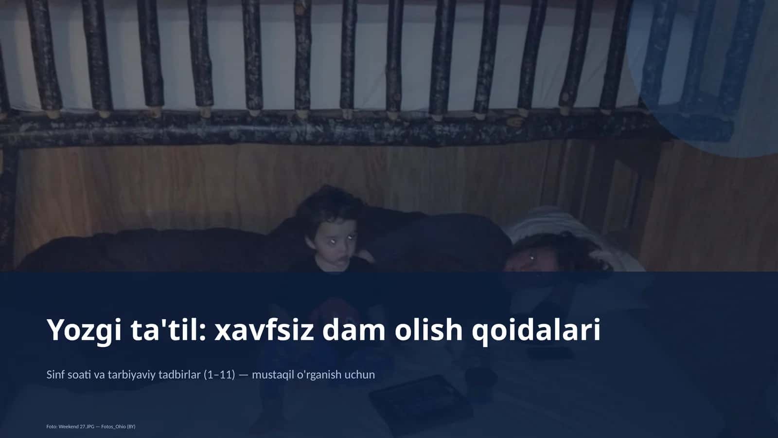 Yozgi ta'til: xavfsiz dam olish qoidalari 1