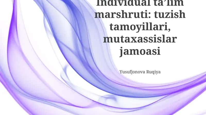 Individual ta’lim marshruti 1