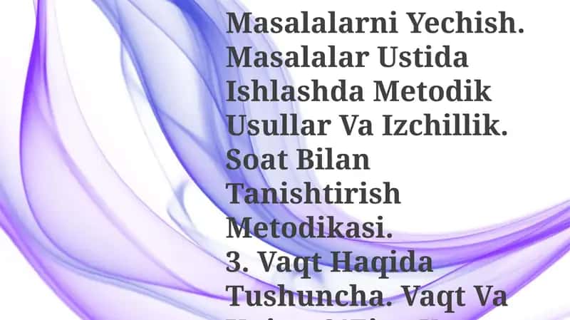 Vaqt tushunchasi 1