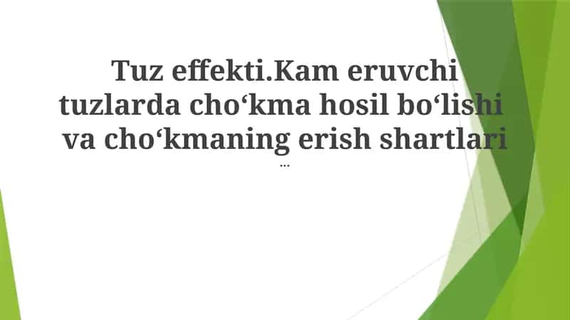 Tuz effekti 1
