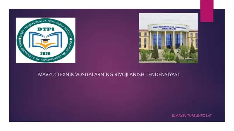 TEXNIK VOSITALARNING RIVOJLANISH TENDENSIYASI 1