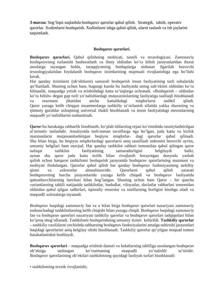 Xodimlarni ishga qabul qilish, ularni tanlash va ish joylarini taqsimlash 1