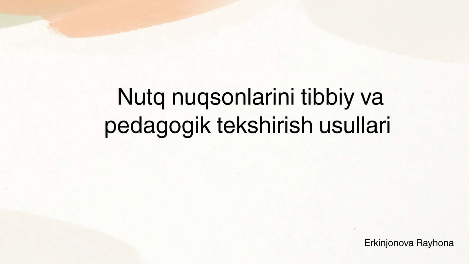 Pedagogik tekshirish usullari 1