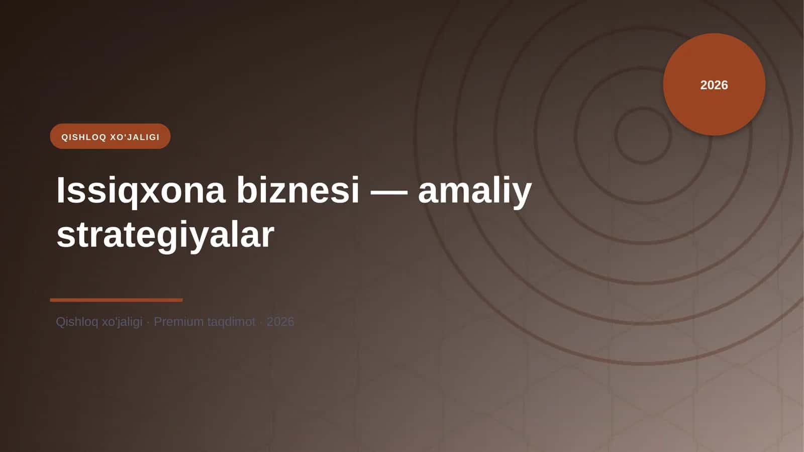 Issiqxona biznesi — amaliy strategiyalar 1