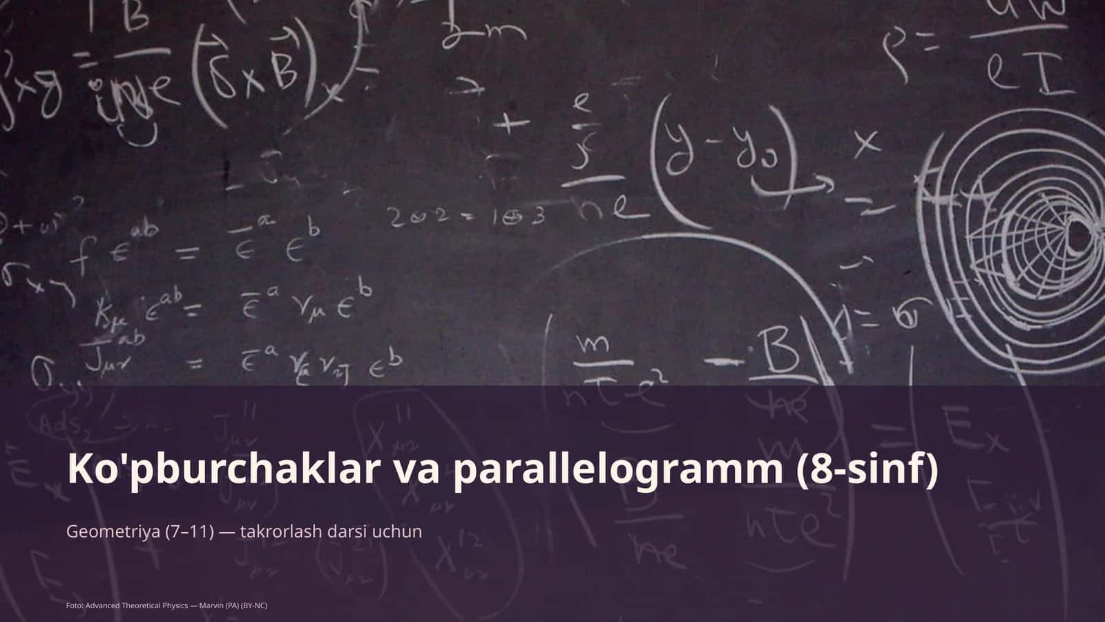 Ko'pburchaklar va parallelogramm (8-sinf) 1