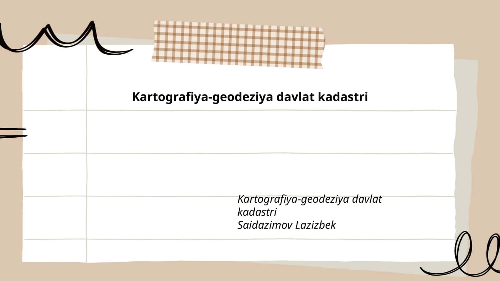 Kartografiya-geodeziya davlat kadastri 1