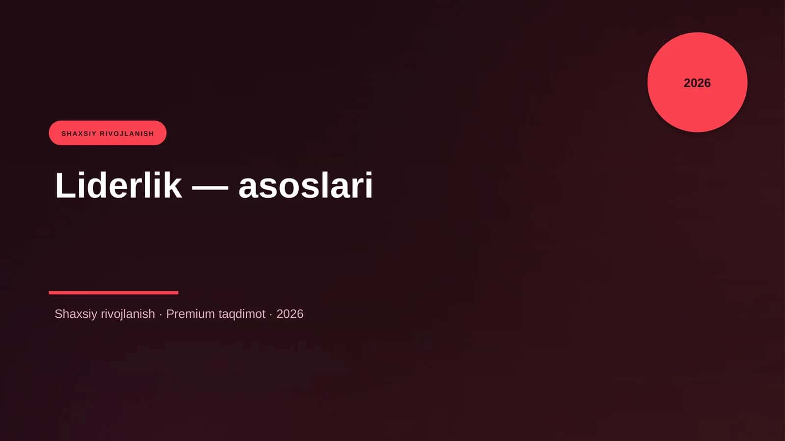 Liderlik — asoslari 1