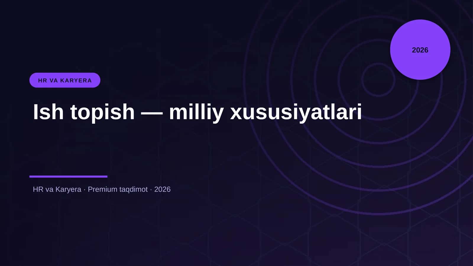 Ish topish — milliy xususiyatlari 1