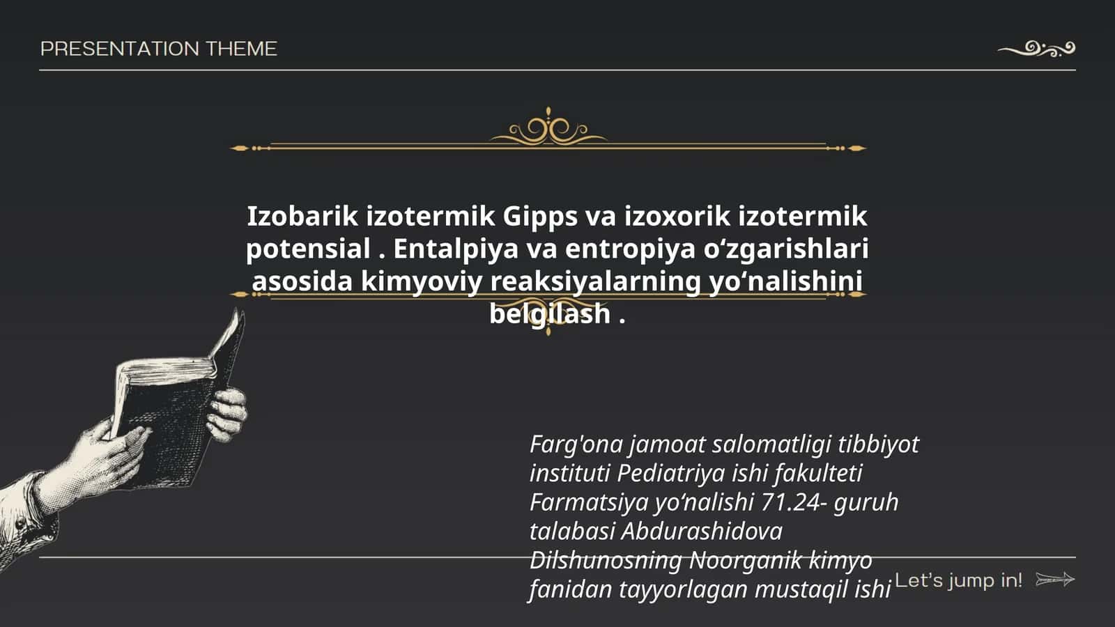 Noorganik kimyo fanidan tayyorlagan mustaqil ish 1
