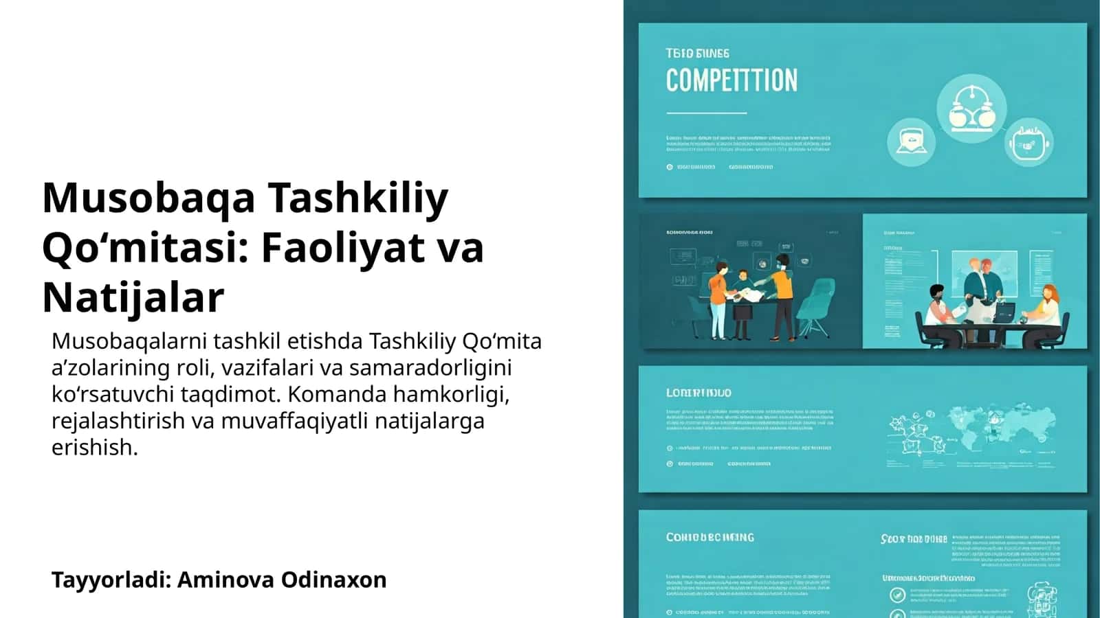 Musobaqa Tashkiliy Qo‘mitasi: Faoliyat va Natijalar 1