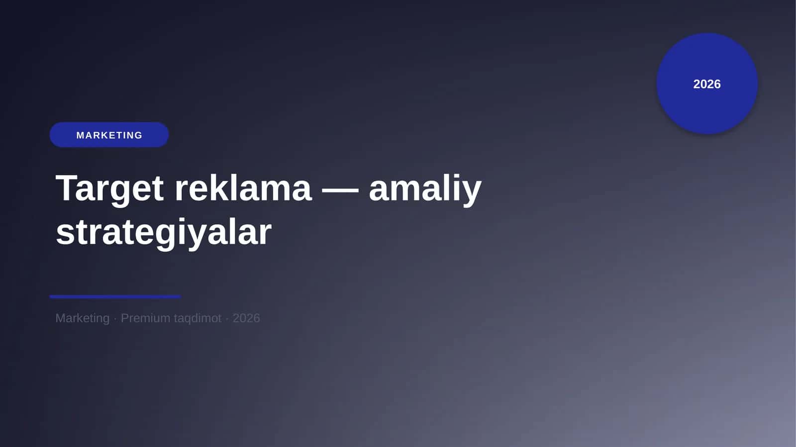 Target reklama — amaliy strategiyalar 1