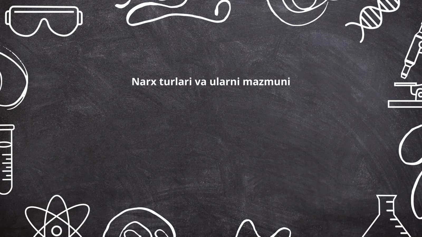 Narx turlari va ularni mazmuni 1
