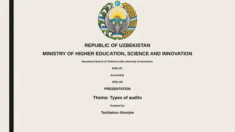 Types of audits 1