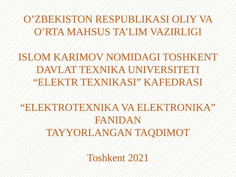 O’zgarmas tok mashinalari 1