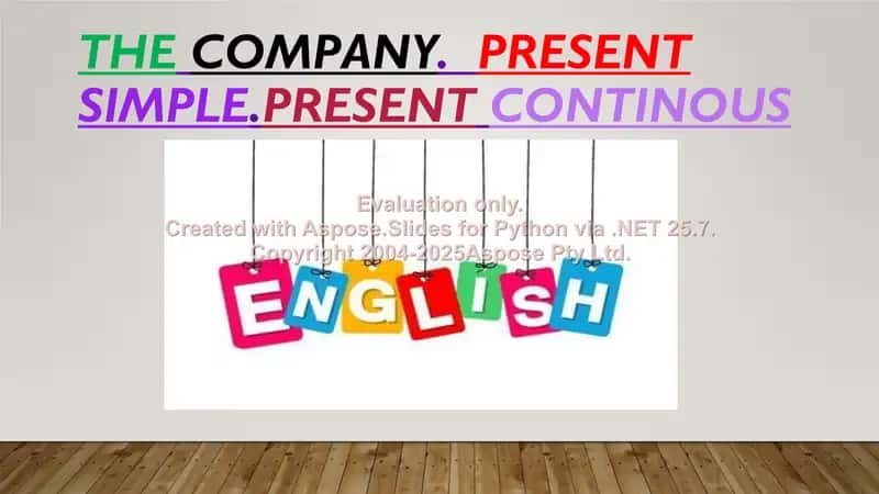Present Simple and Present Continuous 1