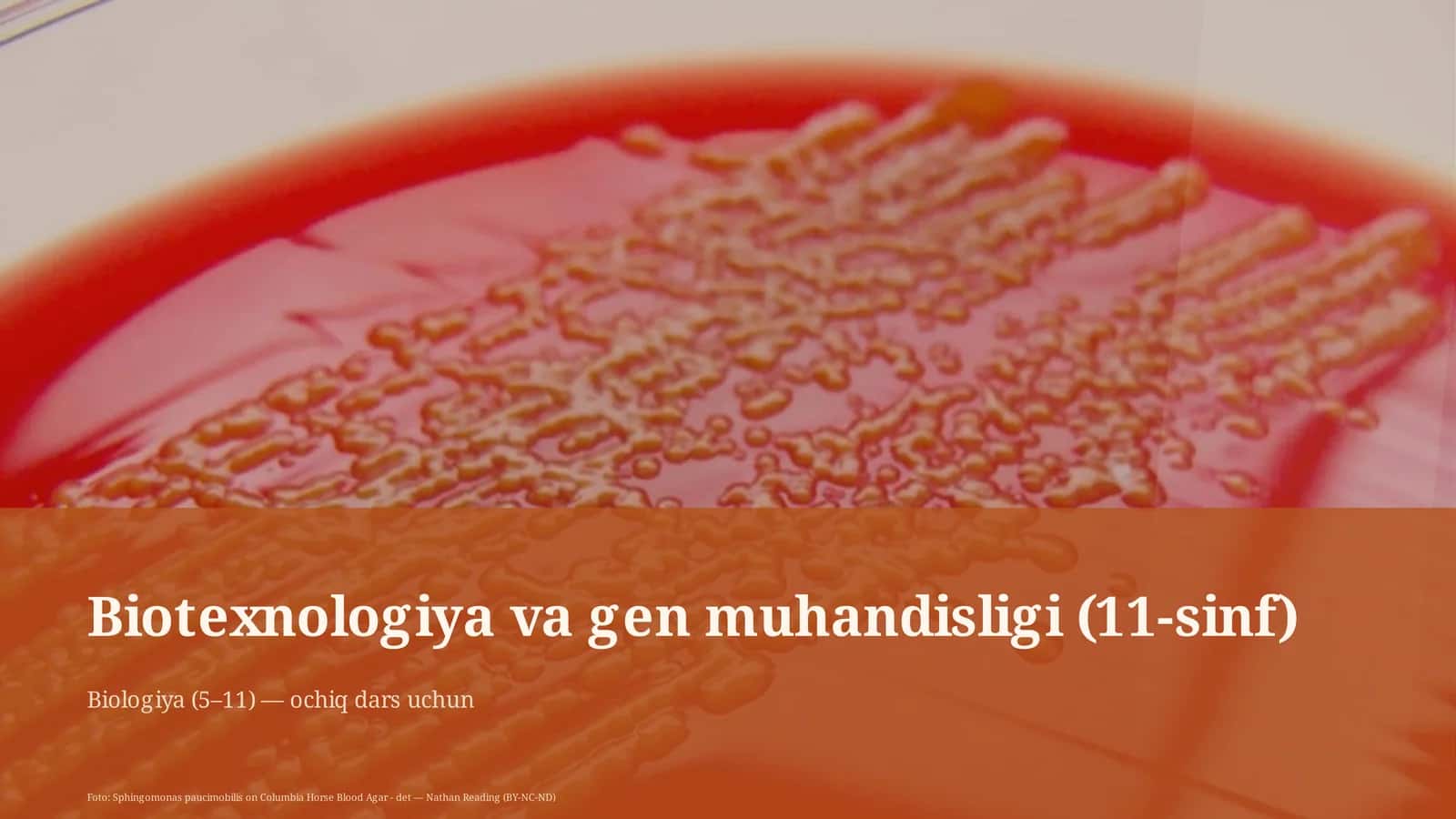 Biotexnologiya va gen muhandisligi (11-sinf) 1