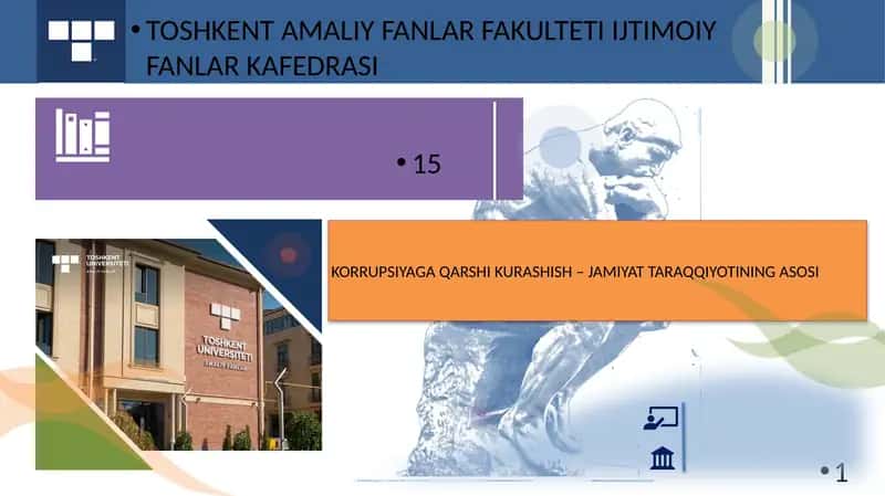 KORRUPSIYAGA QARSHI KURASHISH – JAMIYAT TARAQQIYOTINING ASOSI 1