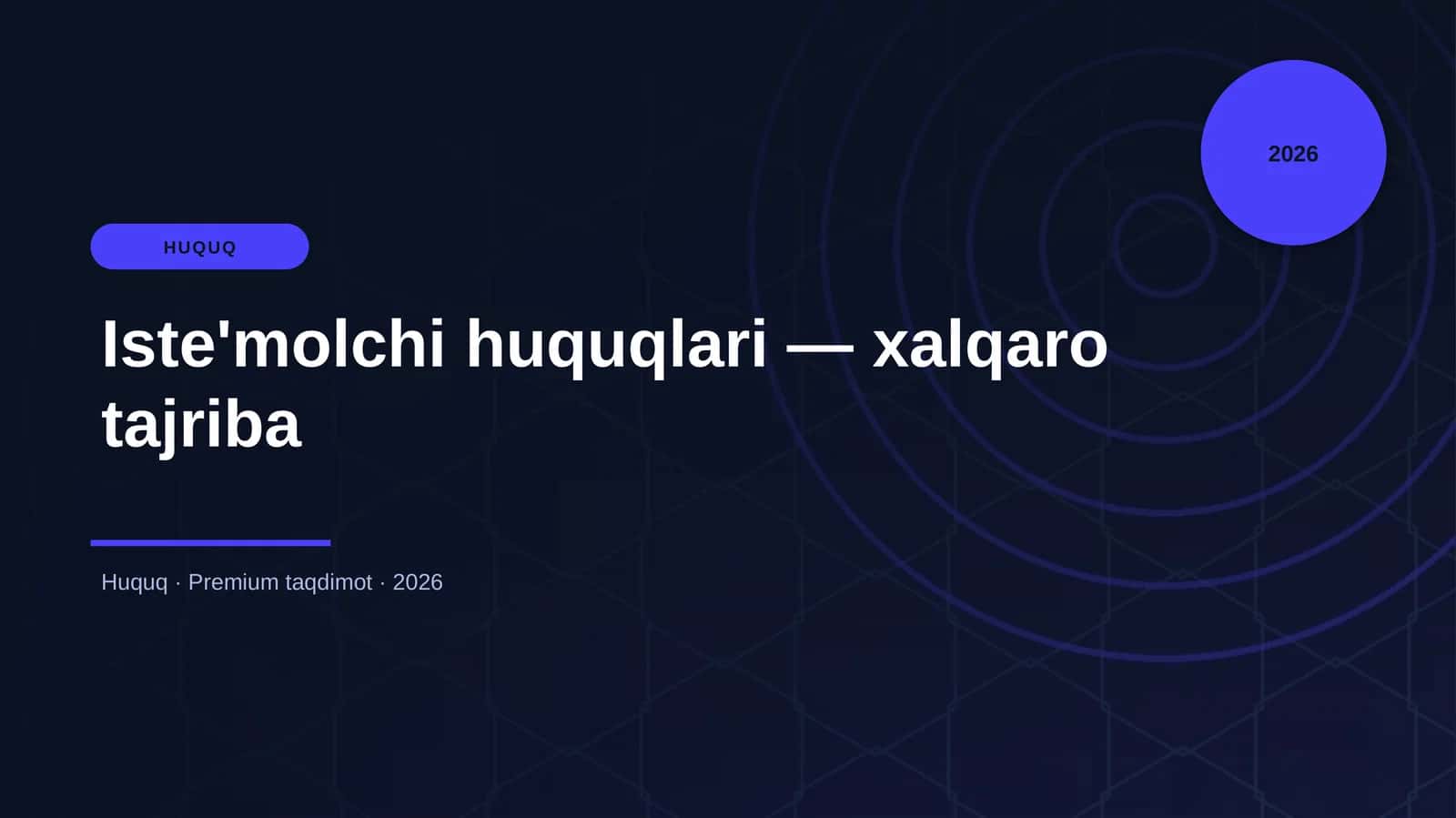 Iste'molchi huquqlari — xalqaro tajriba 1