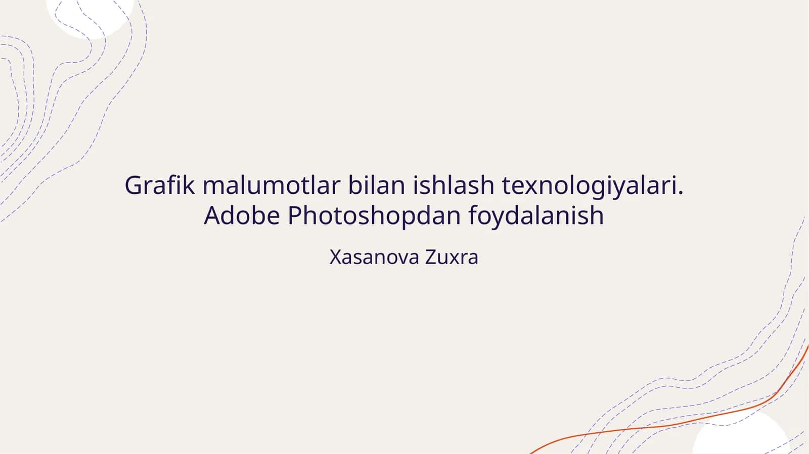 Adobe Photoshopda grafik dizayn asoslarini o'rganish 1