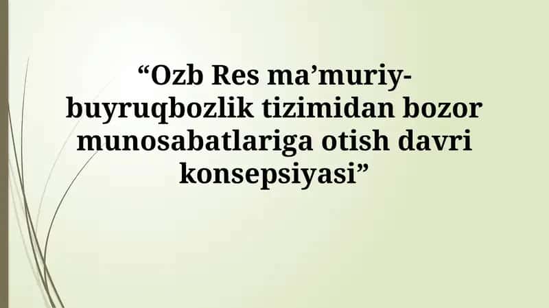 O'zbekistonda oʻtish davrining asosiy bosqichlari 1