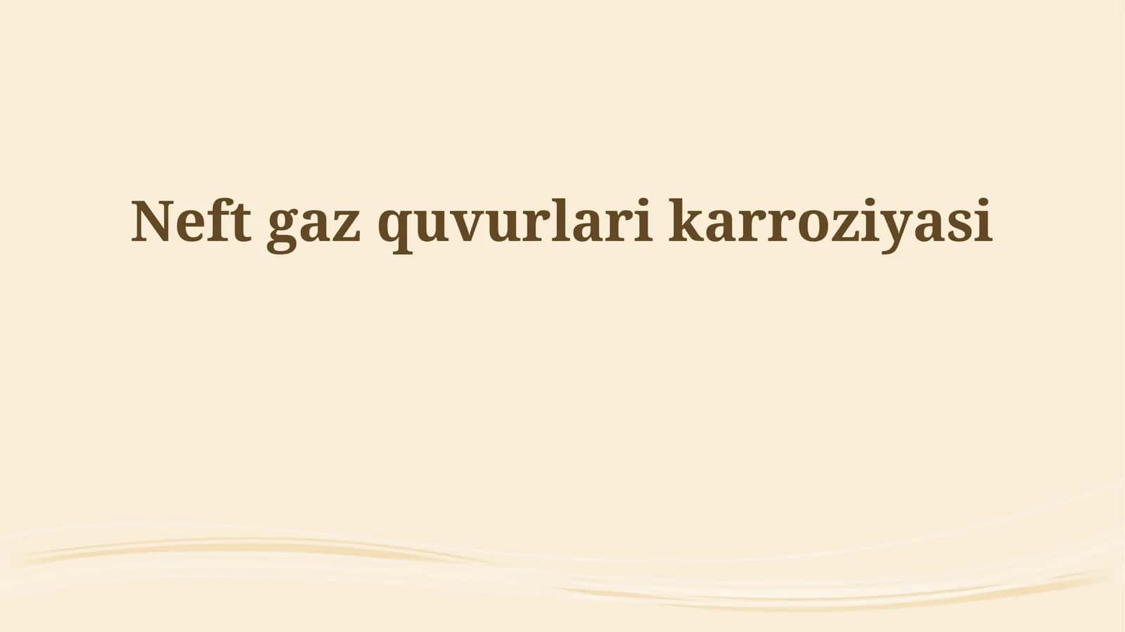 Neft gaz quvurlari karroziyasi 1