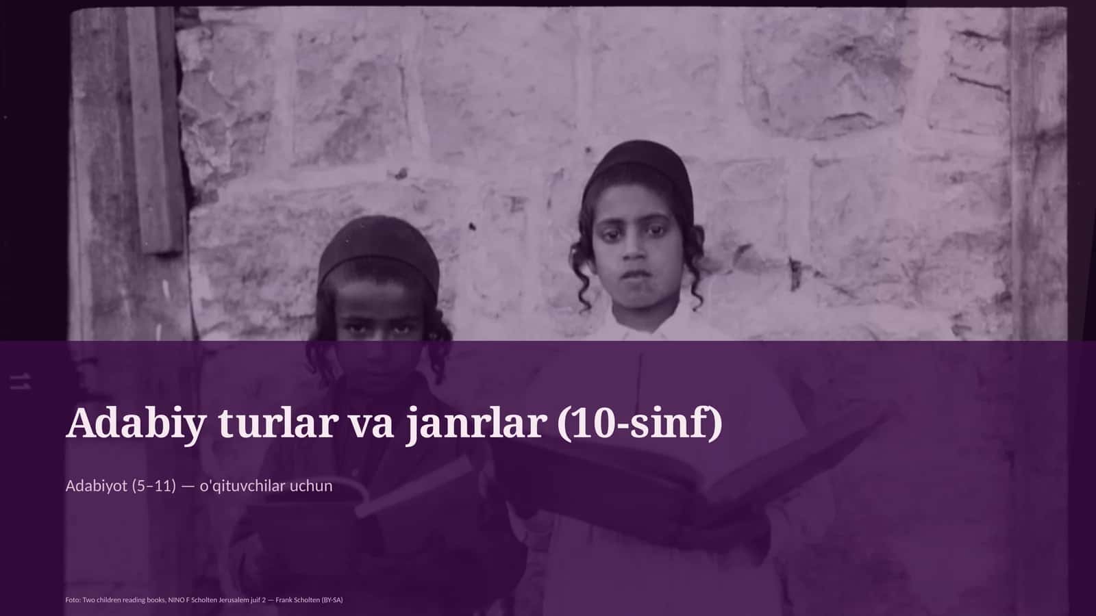 Adabiy turlar va janrlar (10-sinf) 1
