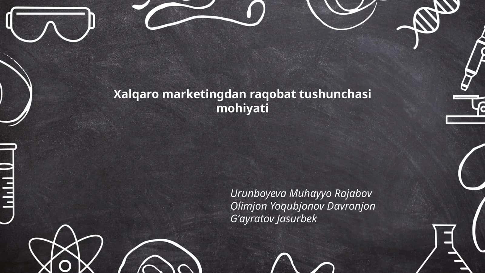 Xalqaro marketingdan raqobat tushunchasi mohiyati 1
