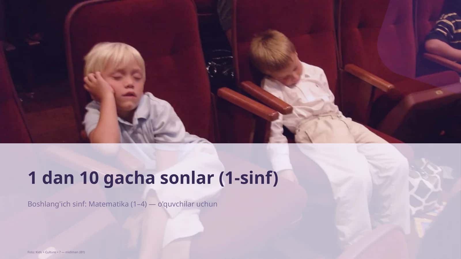 Boshlang'ich sinf: Matematika (1–4) — o'quvchilar uchun 1