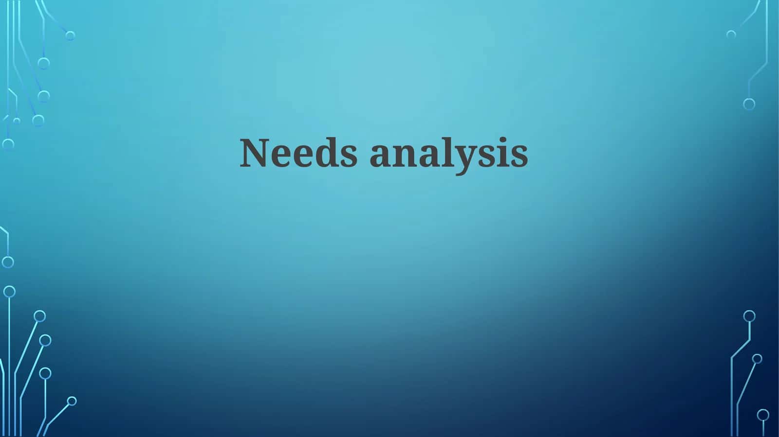 Defining Needs 1