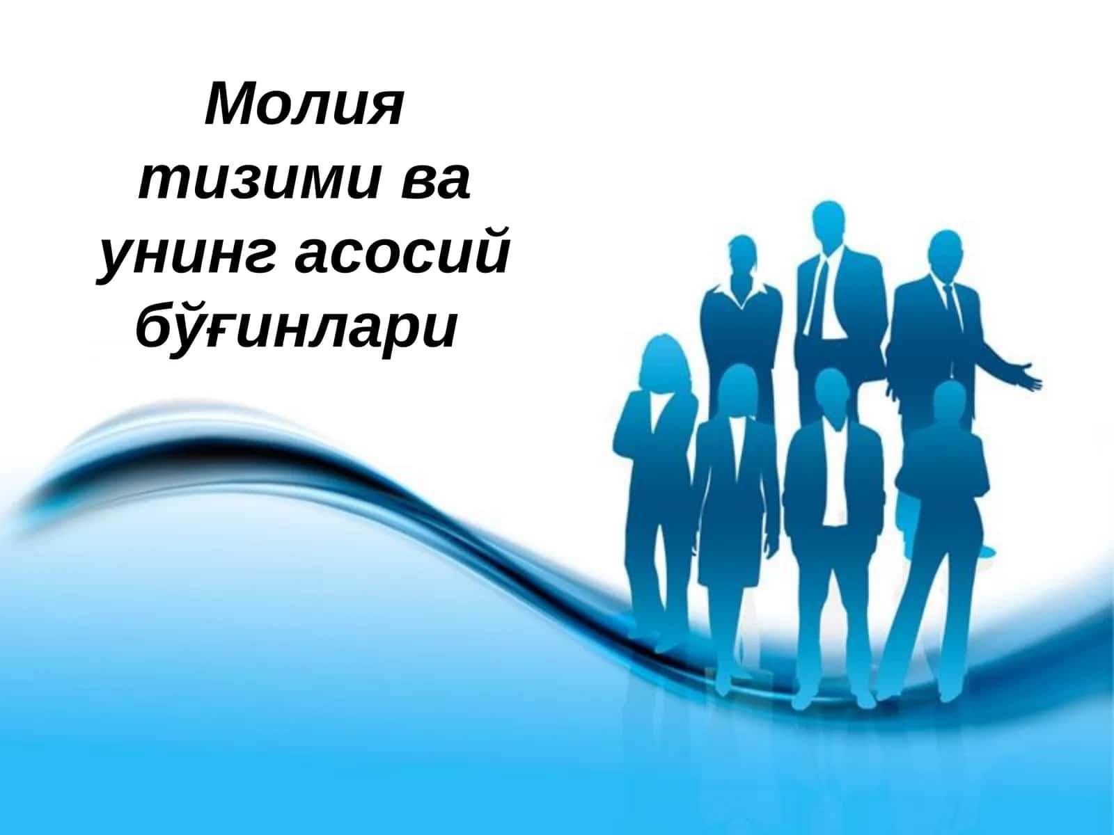 Молия тизими ва унинг асосий бўғинлари 1