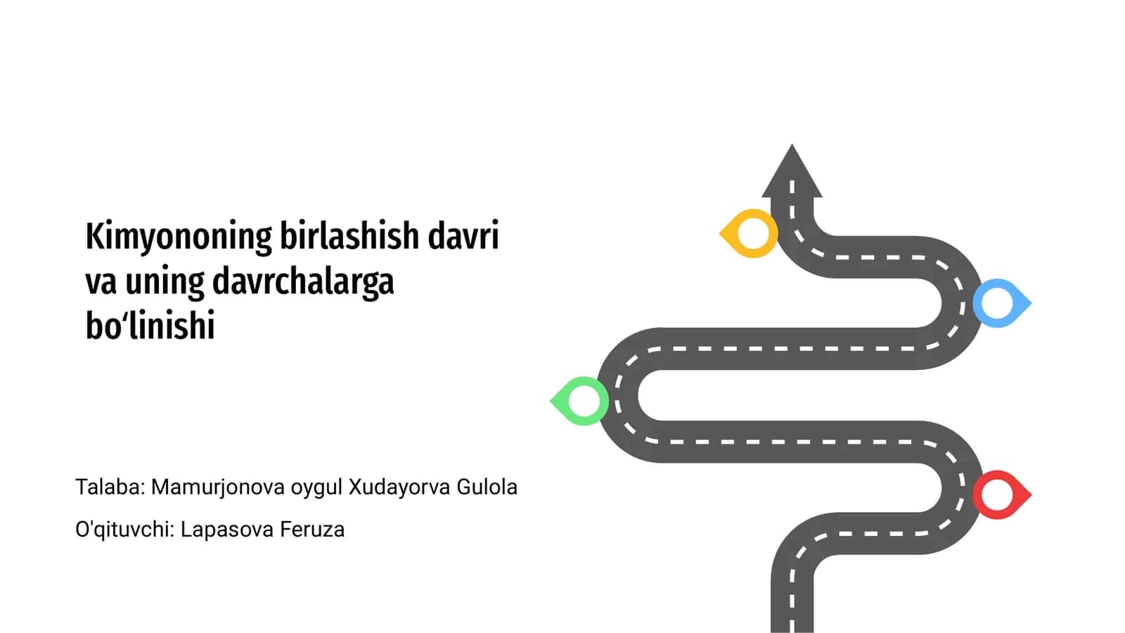 Kimyononing birlashish davri va uning davrchalarga bo‘linishi 1