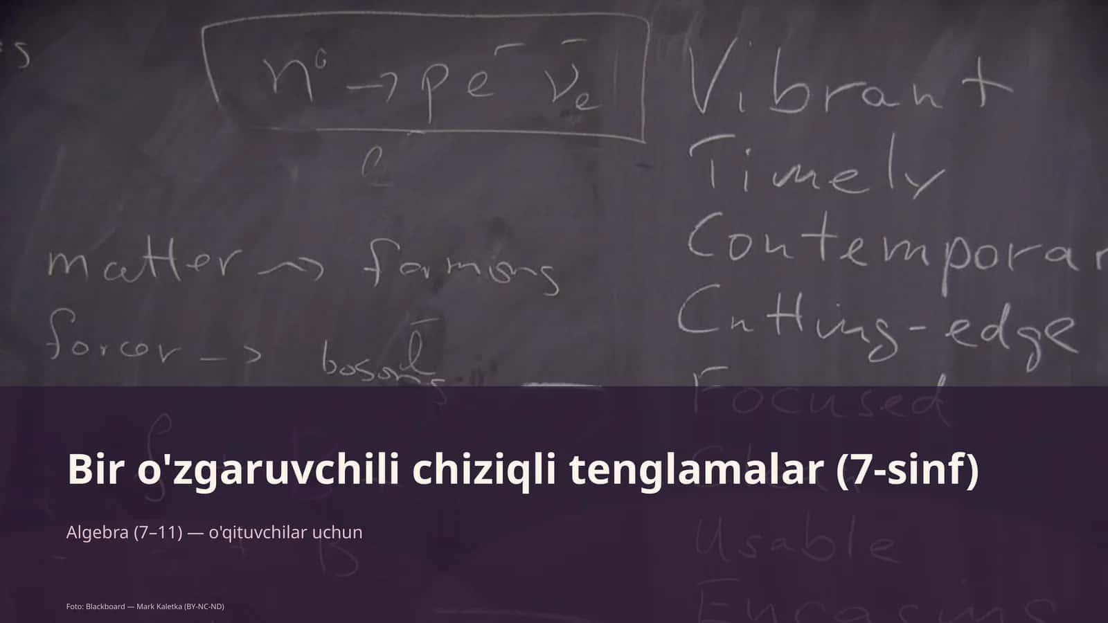 Algebra (7-sinf) 1