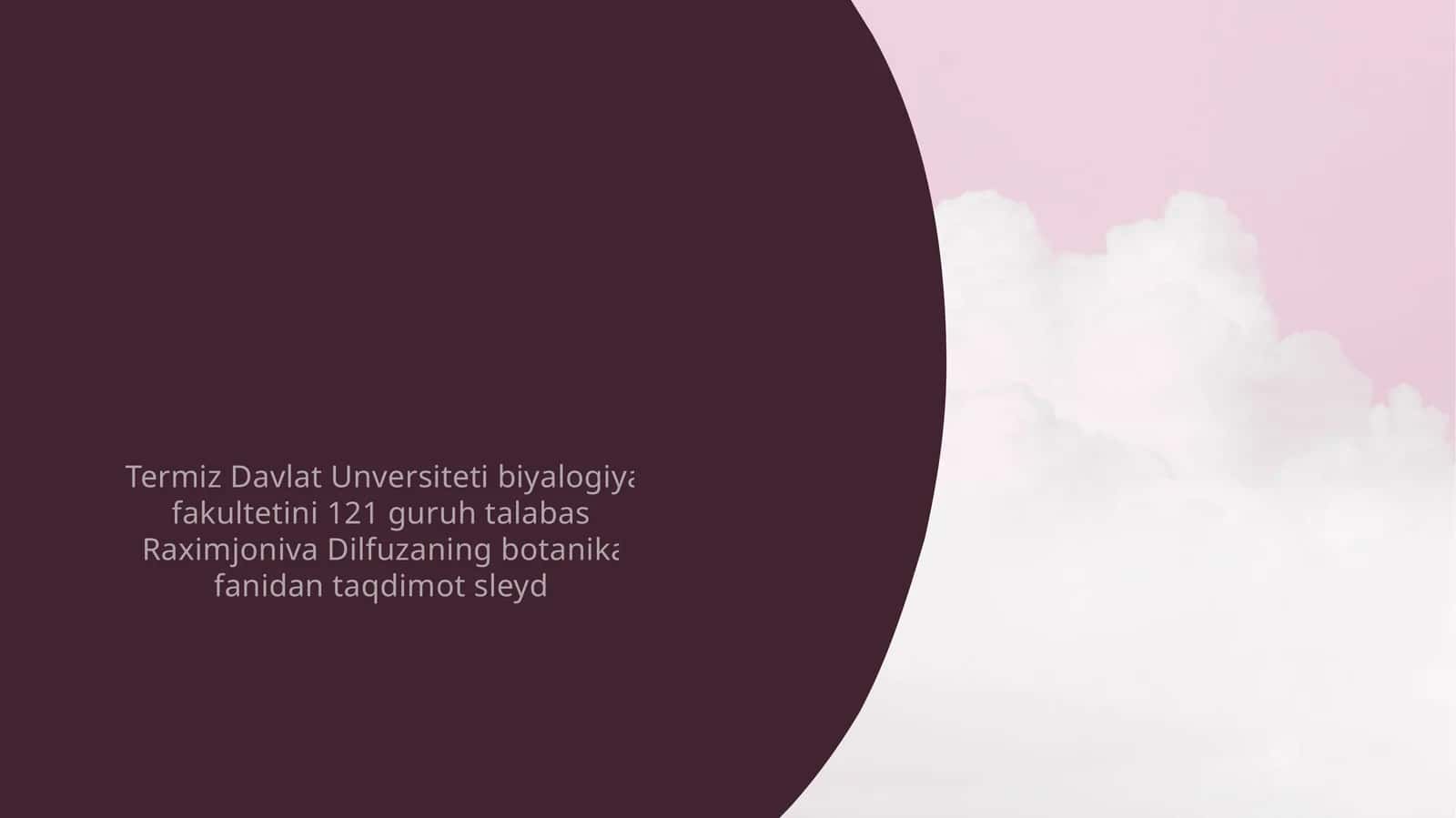 Botanika fanidan taqdimot 1