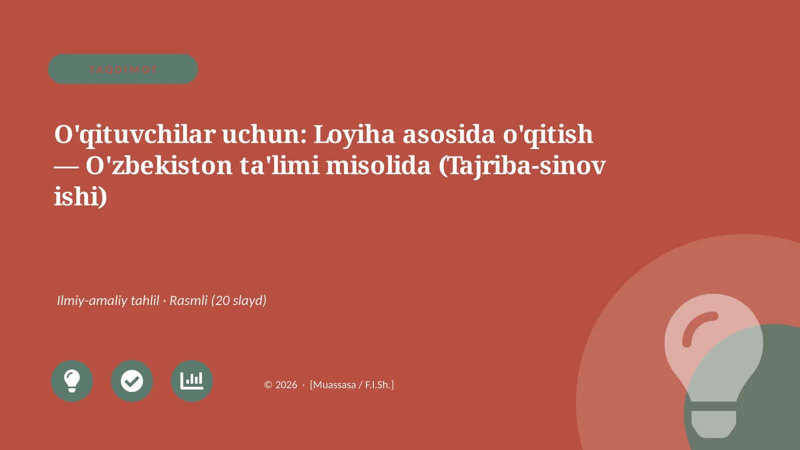O'qitish Loyihasi 1