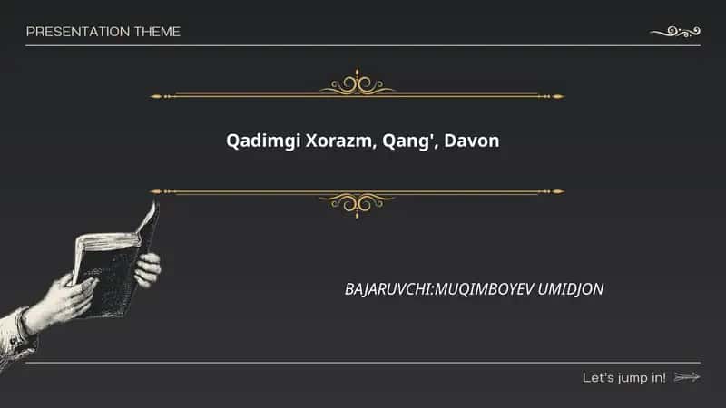 Qadimgi Xorazm, Qang', Davon 1