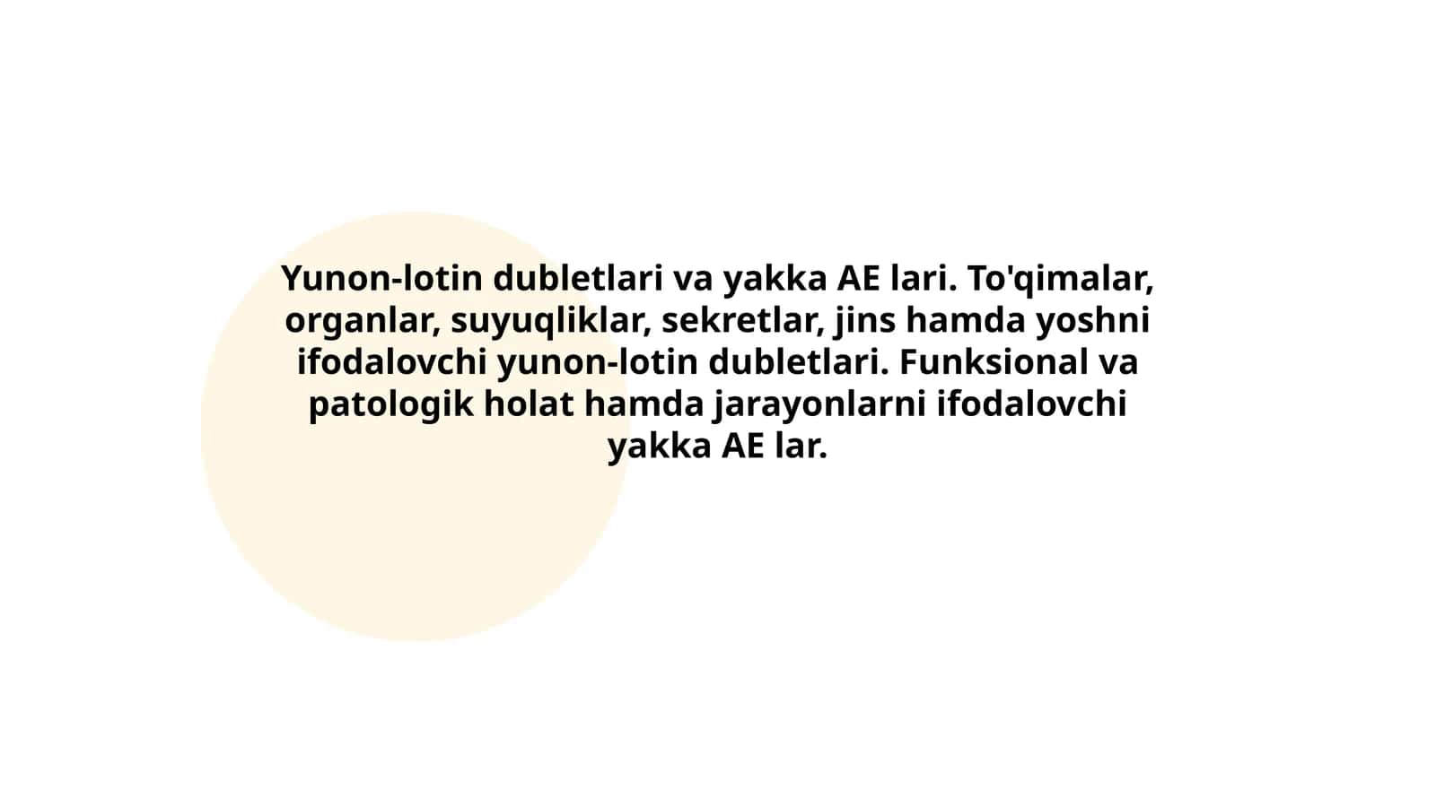 Yunon-lotin dubletlari va yakka AE lari 1