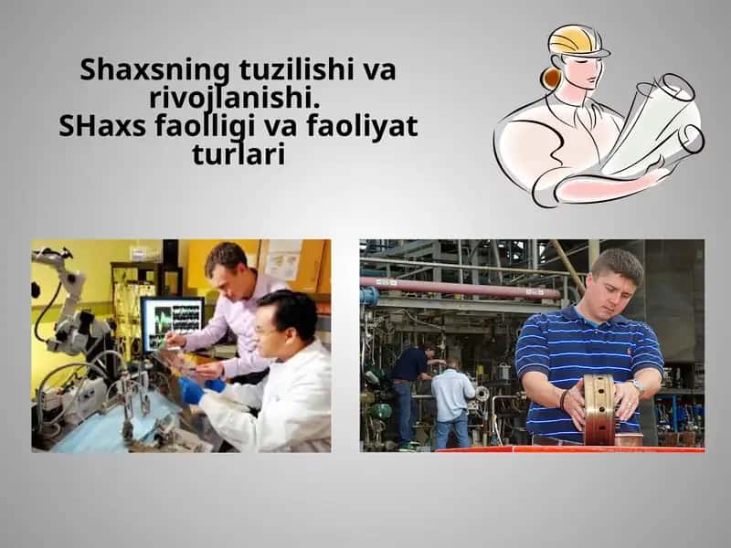 Shaxsning tuzilishi va rivojlanishi. SHaxs faolligi va faoliyat turlari 1