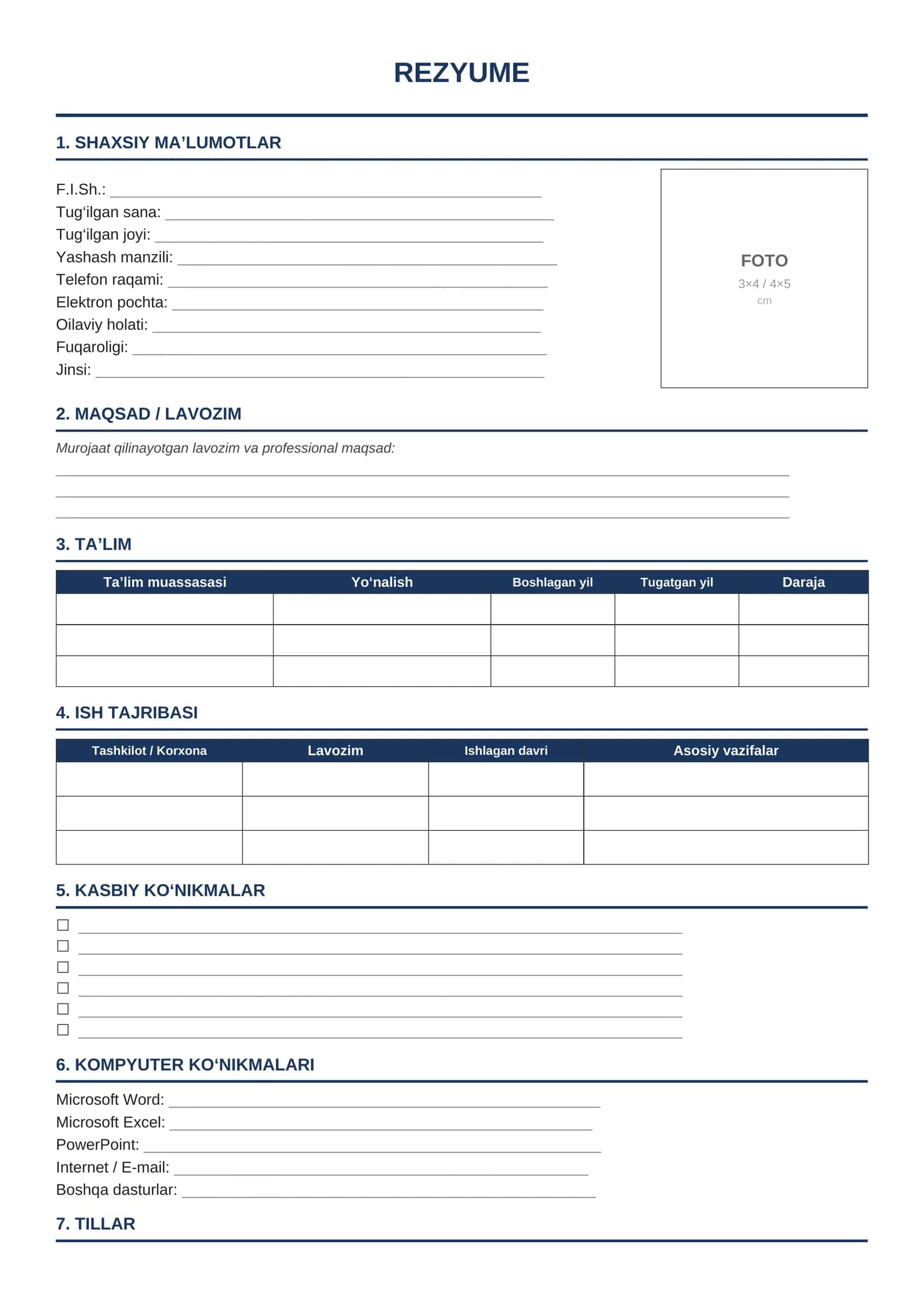Rezyume (CV) blankasi 1