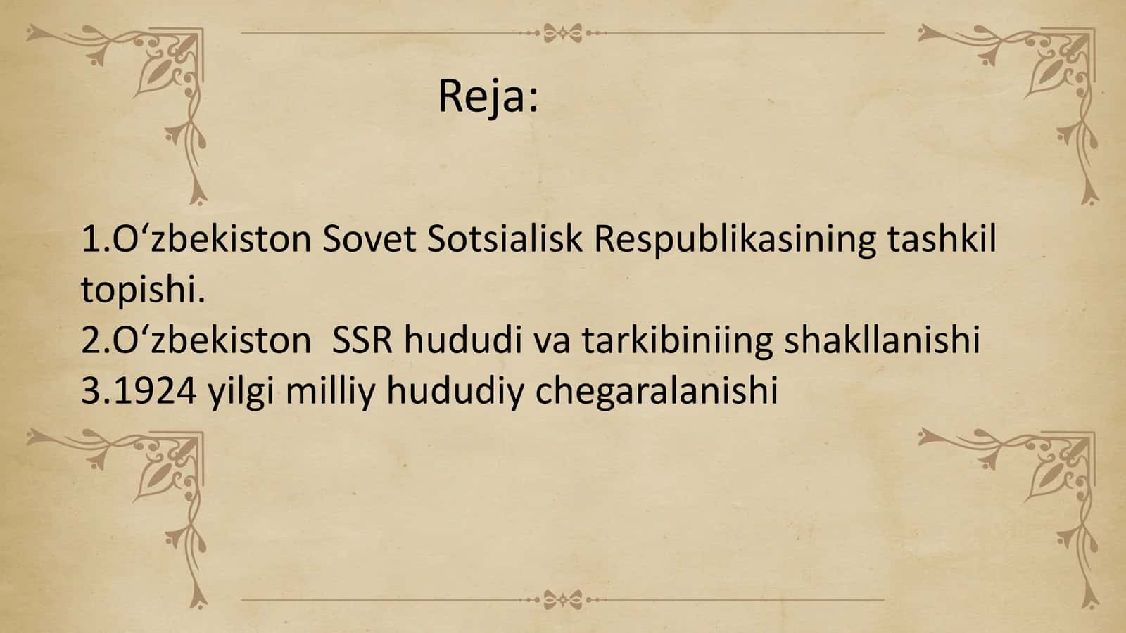 O‘zbekiston Respublikasining tashkiltopishi (1924) 1