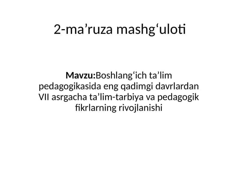 Umumiy pedagogika nazariyasi va amaliyoti 1