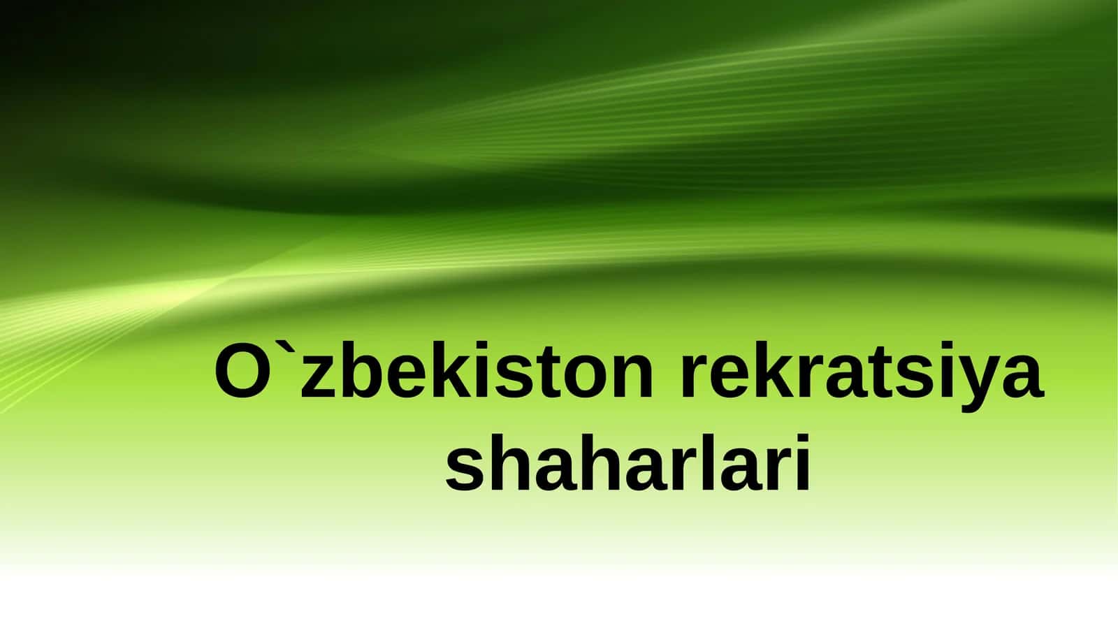 Rekreatsiya xizmati 1