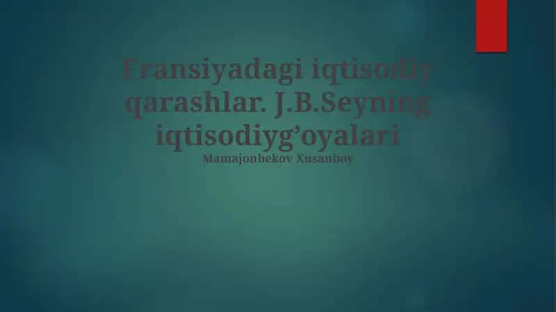Fransiya iqtisodiy istiqbollari 1