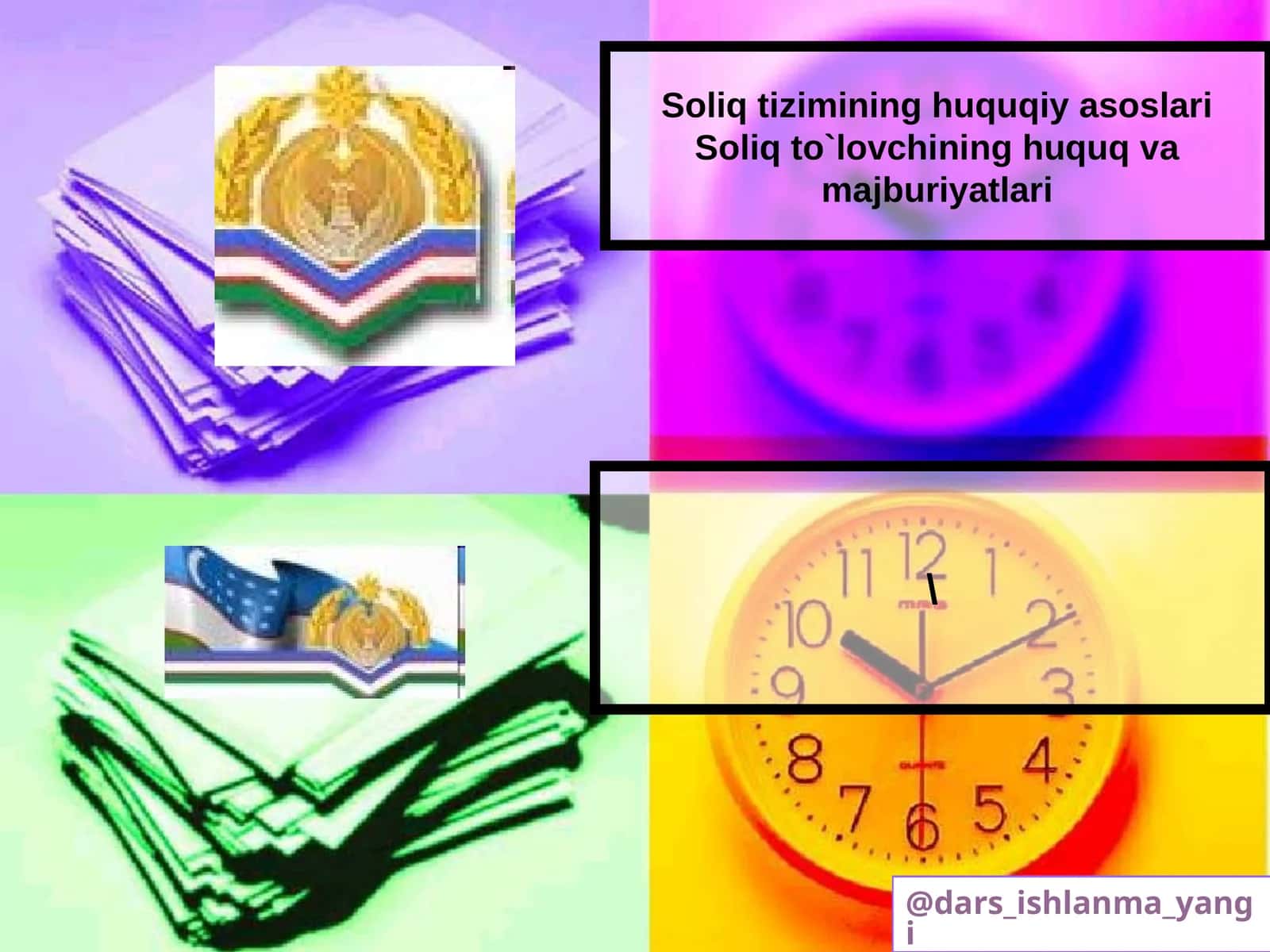 Soliq  tizimining  huquqiy  asoslari . Soliq  to`lovchining  huquq  va  majburiyatlari 1