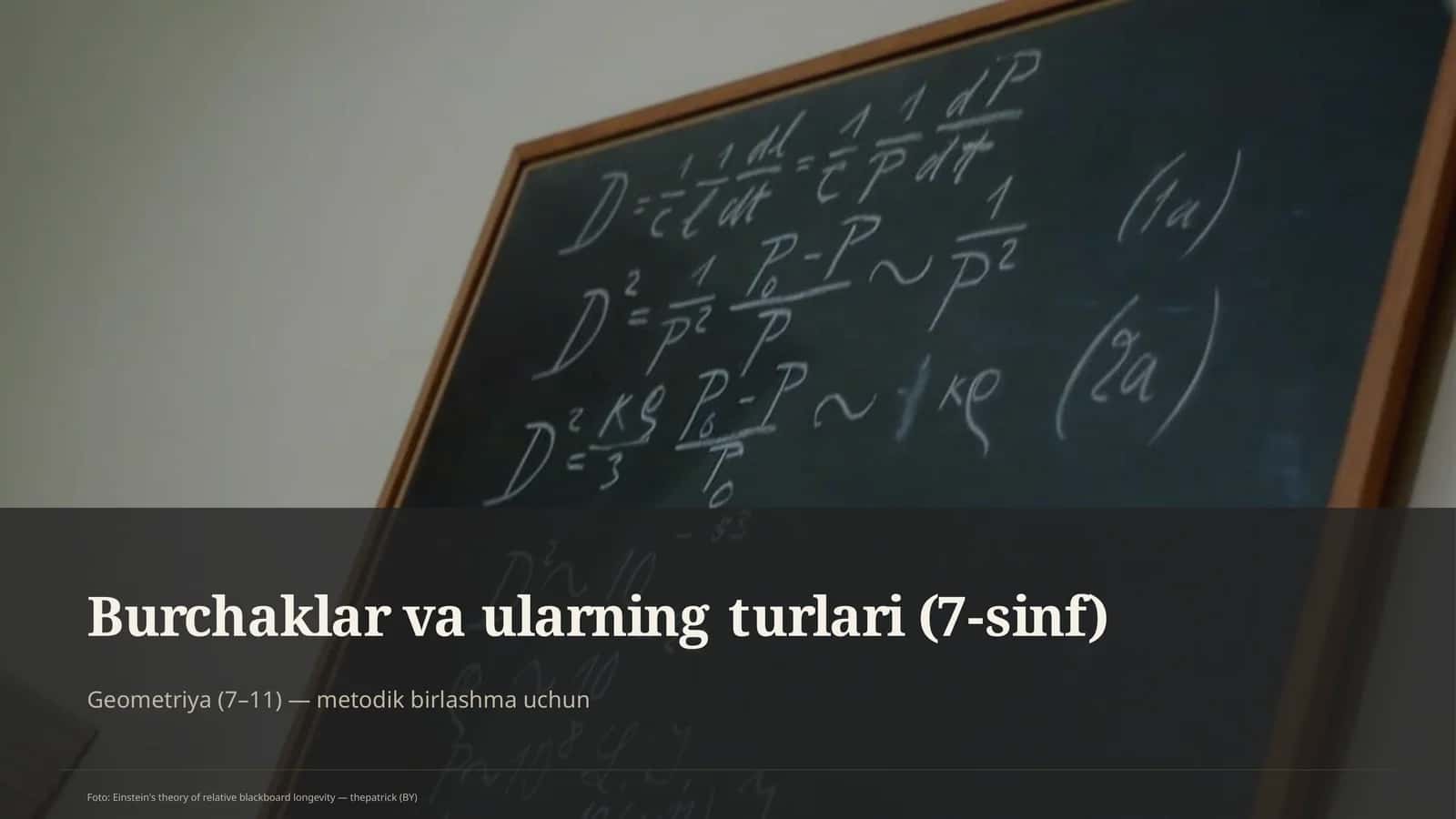 Burchaklar va ularning turlari (7-sinf) 1
