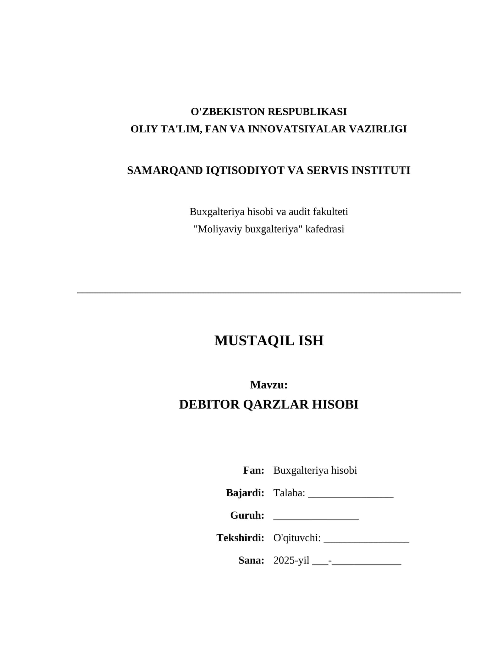 DEBITOR QARZLAR HISOBI 1